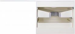 Style Line Мебель для ванной Даллас 150 L Люкс Plus 2 ящика подвесная белая – фотография-12